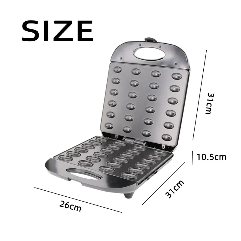 24 Holes Nuts Maker & Fruit Dehydrator with Roasting Function –Peanut Hazelnut Pine Snack Maker 1400W Electric Walnut Cake Maker