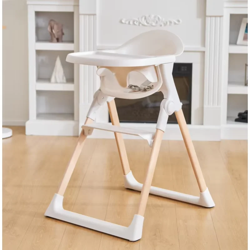 Silla de comedor de plástico cómoda vendedora caliente para bebé, silla alta que ahorra espacio para uso en cocina