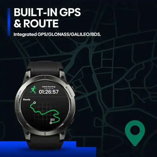 Imagen 2 del producto Nuevo reloj inteligente Zeblaze Stratos 3 PRO GPS pantalla AMOLED HD de 1,43 pulgadas GPS incorporado Bluetooth llamadas telefónicas reloj inteligente deportivo para hombres