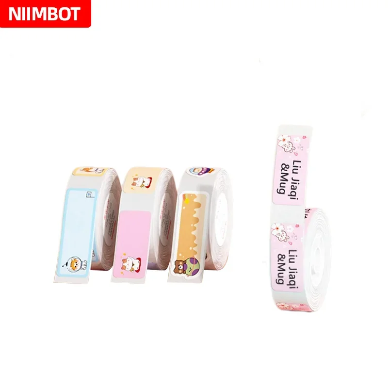 Niimbot D101 D11 D110 Waterproof Color Cartoon Thermal Label Paper Kindergarten Baby Quick Printing Home Office Intelligent Port