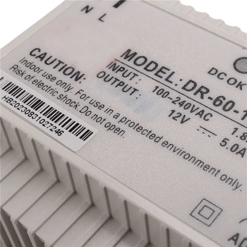 AFOURT-2X DR-60-12 محول 12 فولت 5 أمبير مصدر طاقة صناعي Din Rail 220 فولت تيار متردد إلى 12 فولت تيار مستمر مصدر طاقة (12 فولت) #3