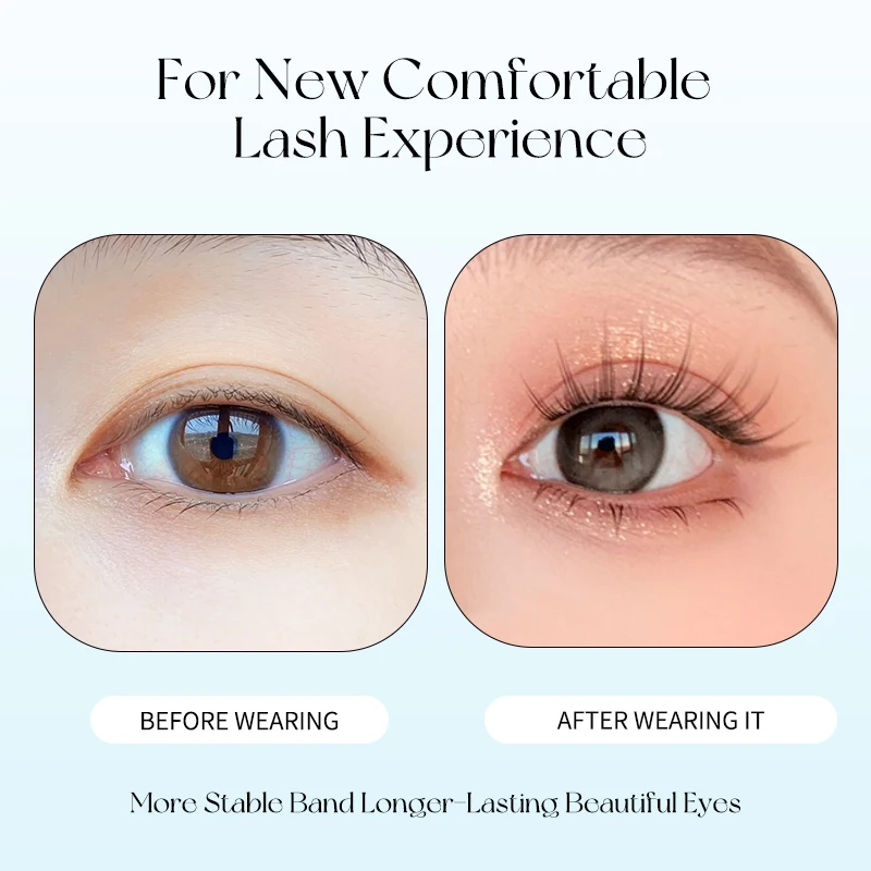 60개 클러스터 자체 접착 가짜 속눈썹 10-13mm 얇은 클러스터 개별 속눈썹 연장 자연 열 결합 클러스터 속눈썹