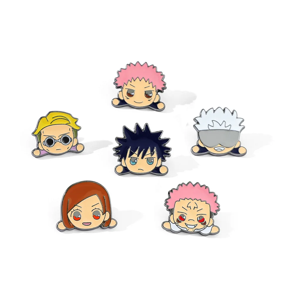 1pcs Anime Characters Cartoon Brooch Cute Gojo Satoru Enamel Lapel Badge Backpack Shirt Clothing Pins Accessories Gift