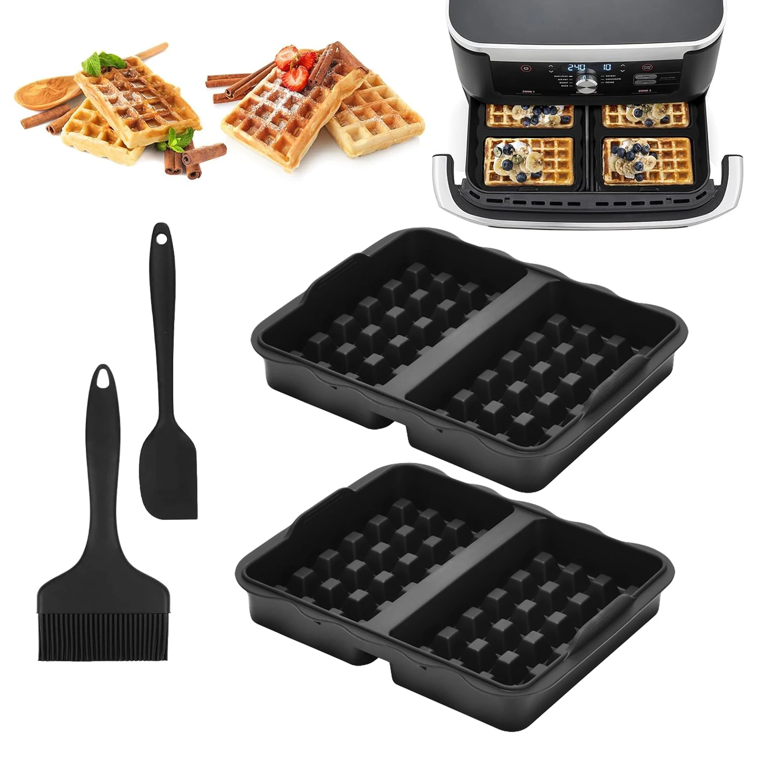 New Silicone Baking Mold Waffle Pastry Tool Af400Uk/Af451Uk Air Fryer Kitchen Accessories
