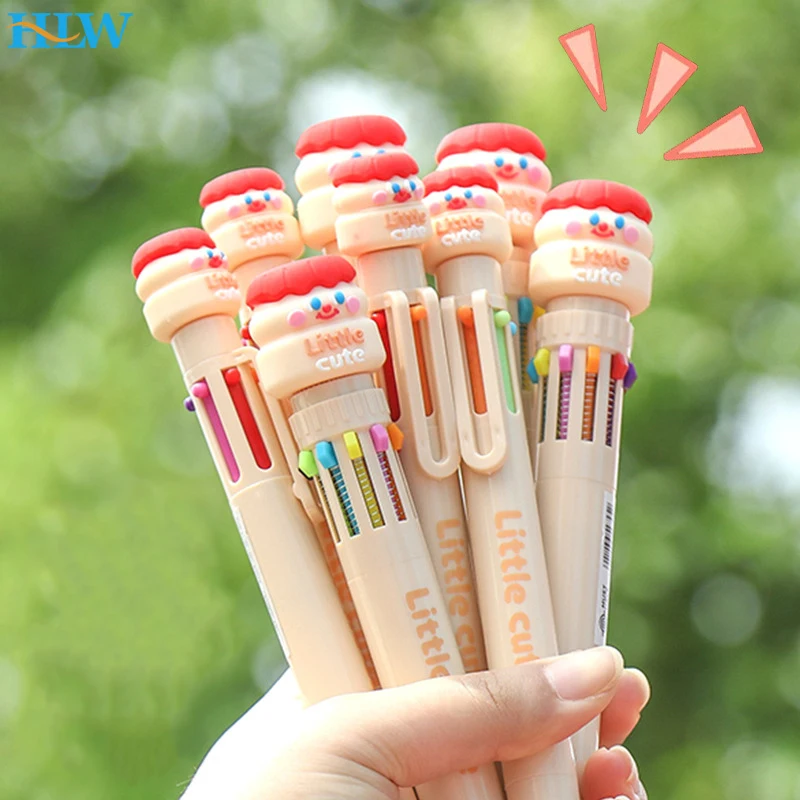 1pcs 6/10 Colors Ballpoint Pen Cartoon Pen 0.5mm Colorful Ink Gel Pens Silicone Neutral Pens School Office Supplies Stationery