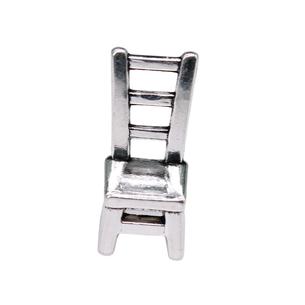 WYSIWYG 10pcs 17x7x6mm 3D Chair Charm Pendants For Jewelry Making Antique Silver Color 3D Chair Pendants Charm Chair