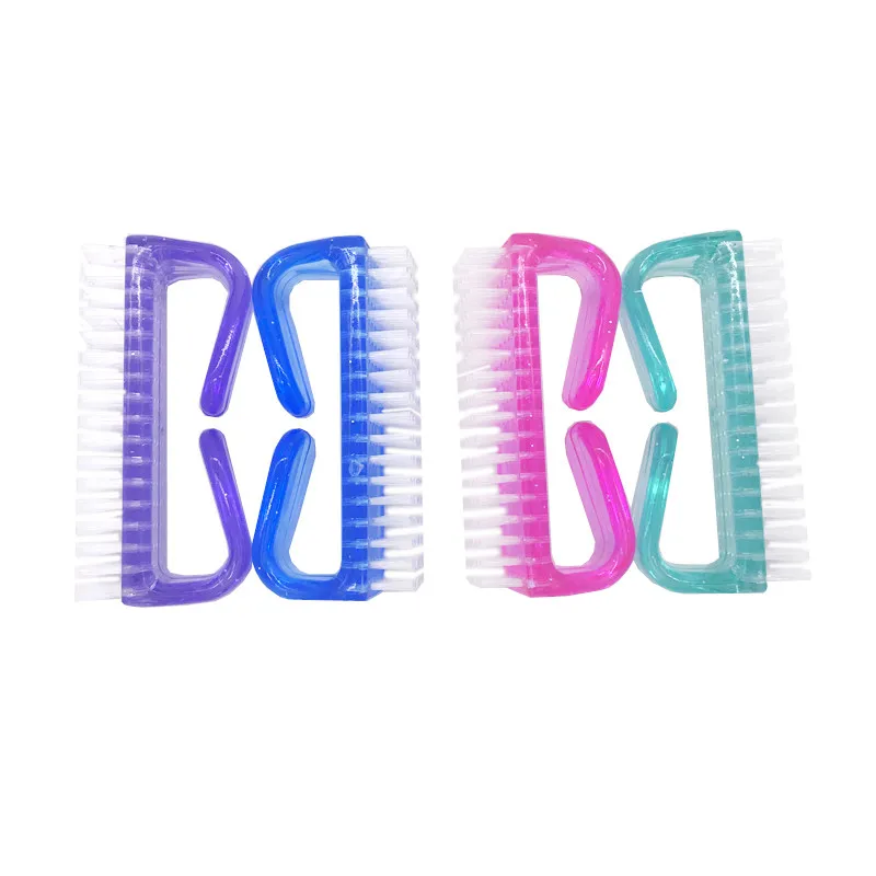 Brosse à ongles en acrylique Transparent de haute qualité, outil de manucure, nettoyage de la poussière, accessoires de stylisme ongulaire, 20 pièces/lot