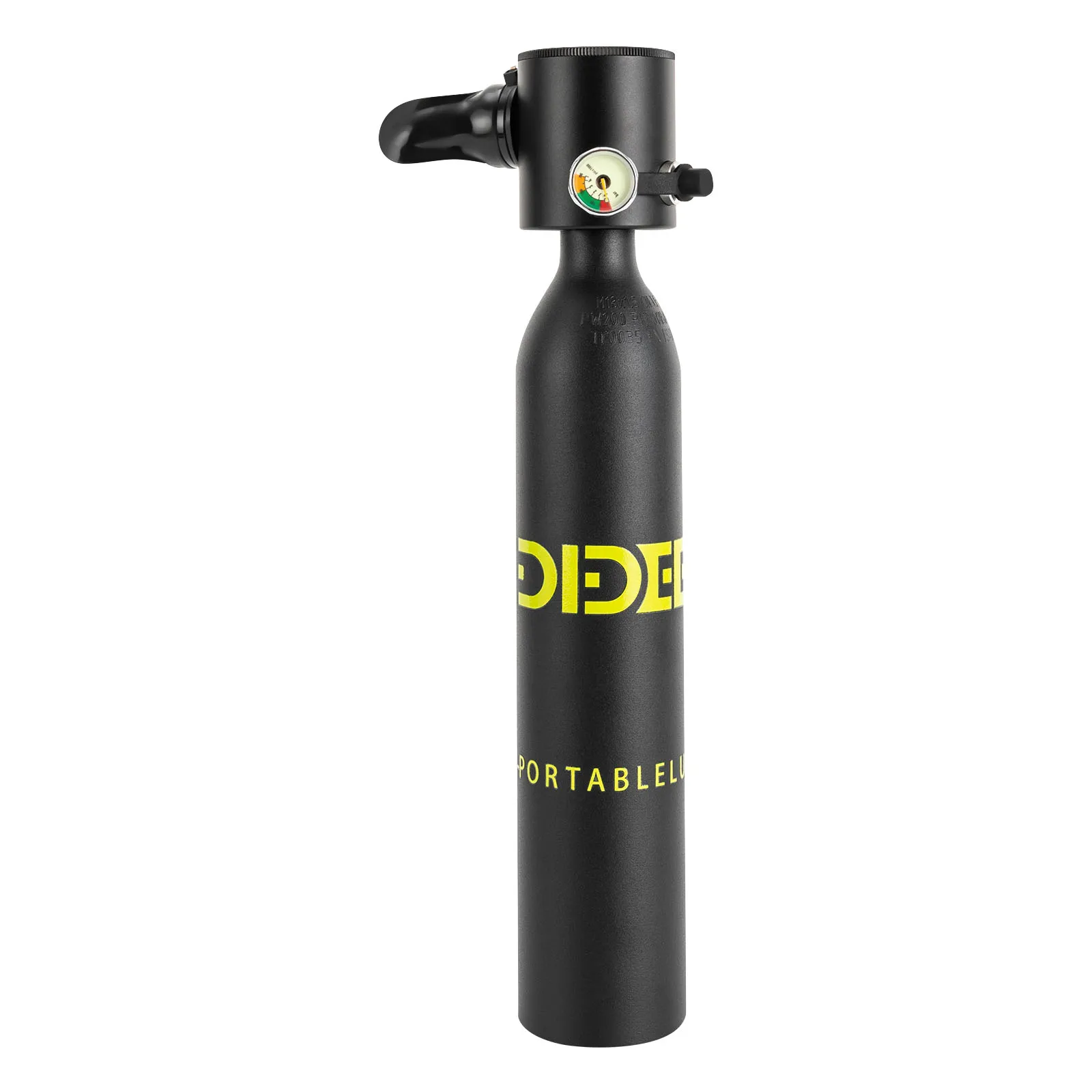 Single / Double Bottle Scuba Tank, Scuba Diving Equipment, Diving Air Pump, 0.5L Mini Oxygen Cylinder, Aluminum Alloy Portable Refillable Air Tank, Professional Safety Pressure Relief Valve, 5-10 Minutes Air Supply for Underwater