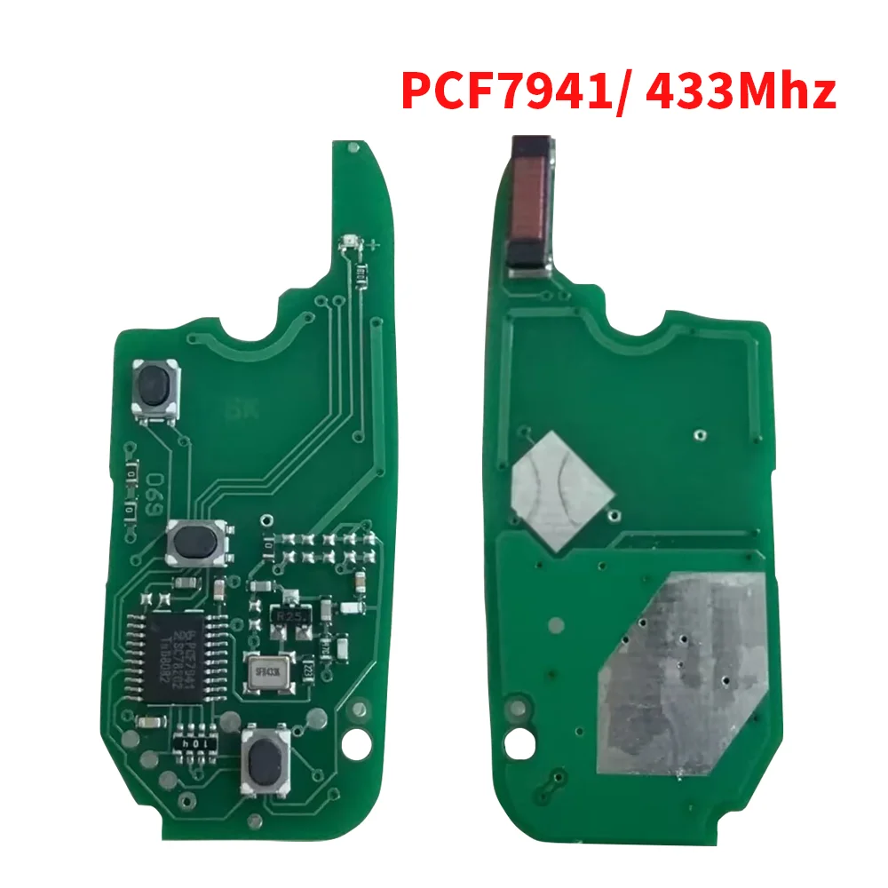 XNRKEY 2/3 Buttons  PCF7946/PCF7941/ID46 Chip 433Mhz Remote Car Key For FIAt 500 Panda Punto Bravo Key With