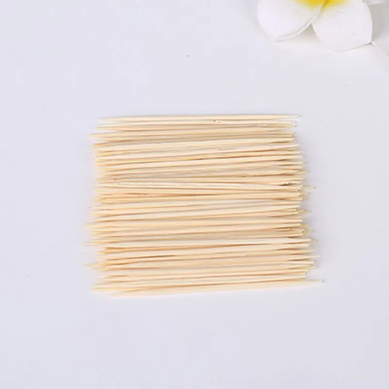 1000pcs Green Environmentally Friendly Bamboo Production Disposable Double-sided Fine Toothpicks Healthy Household Durable