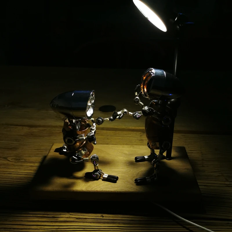 Industrial style metal punk handmade robot desktop decoration sweet confession music art kit