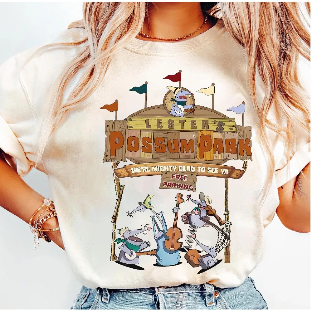 Vintage Disney A Goofy Movie Characters Shirt, Lester's Possum Park T-Shirt, Possum Posse Jamboree Tee, Disneyland Family