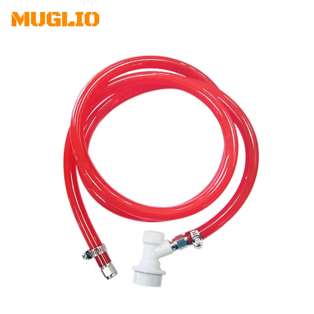 

MUGLIO Ball Lock Gas Line Assembly 5/16" ball lock line assembly, MFL liquid disconnect with 5ft gas line for home brewing