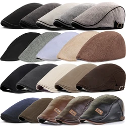 Béret coupe-vent rétro anglais pour hommes, casquettes de peintre à visière, chapeau de rue, printemps, automne, hiver, 21 types, 2021