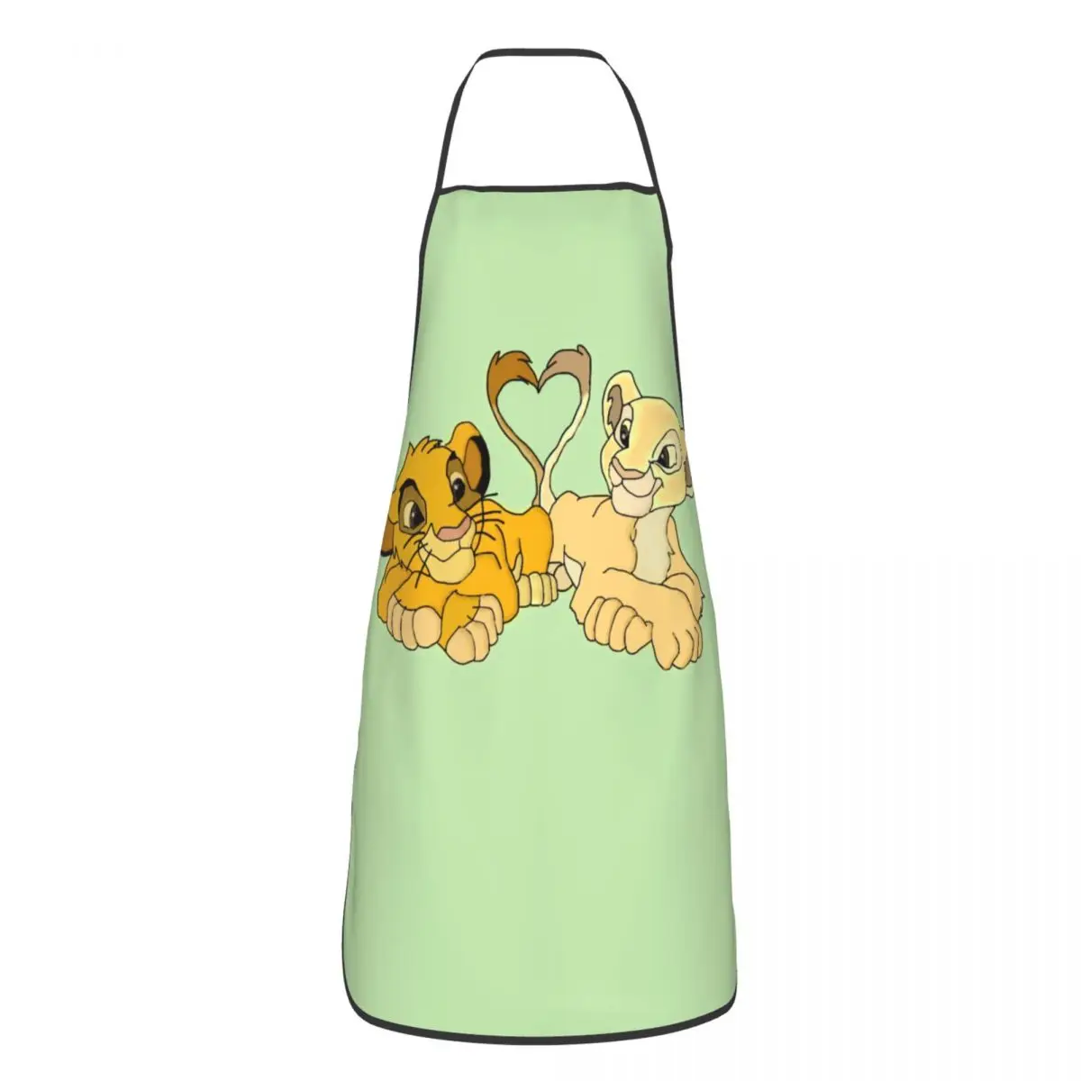 

На заказ забавные фартуки с нагрудником «Король Лев Симба и Нала» для женщин и мужчин, унисекс, кухонный шеф-повар, Хакуна Матата, мультяшный фильм, Tablier Cuisine