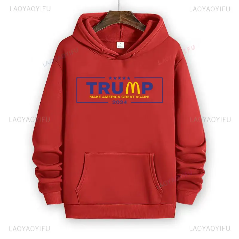 Funny Trump Shirt McDonald Hoodies Pennsylvania Trump 2024 Shirt Trump Warmth Sweatshirt Fashion Casual Wear Unisex Hoodie