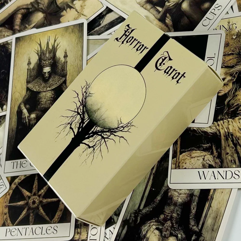 Gotisches Tarot-Deck im Horror-Stil, 78 Rider-Karten, 10,3*6cm. Starten Sie auf eine gruselige Reise mit unserem gotischen Horror-Tarot-Kartendeck. – Detail 5