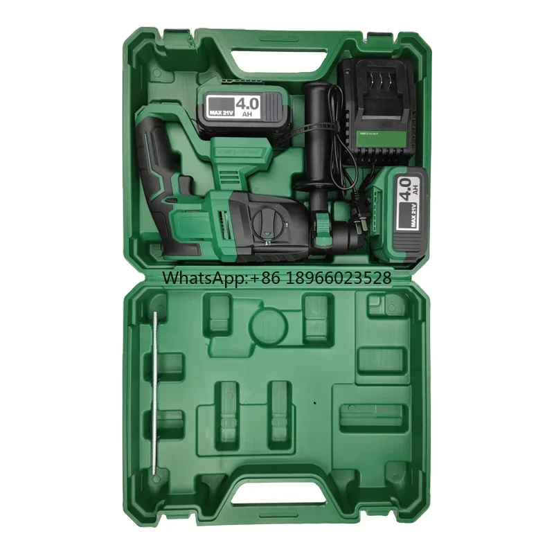 Cordless Lithium Battery Perforator Drill Electric Power Hammer Drill Set for Drilling Hole 3 Functions 21V Li-ion