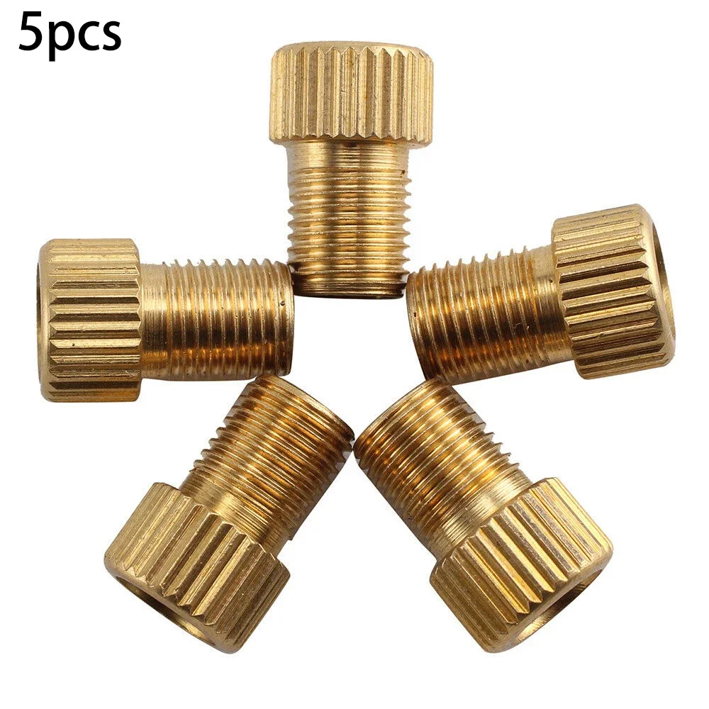 5/10pc Bicycles Copper Valve Adapter Dv Sv French To Dunlop Car Valve Car Pump Bike Cycling Accessories Convenient Installation