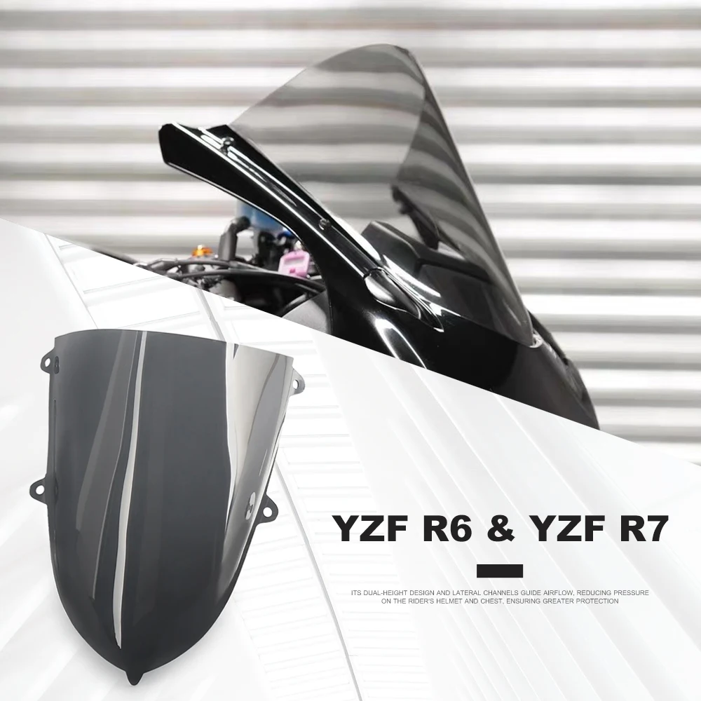 

For Yamaha YZF R6 YZF R7 YZF-R6 YZF-R7 YZFR6 YZFR7 2025 2024 Motorcycle Windscreen Windshield Wind Shield Deflector Protector