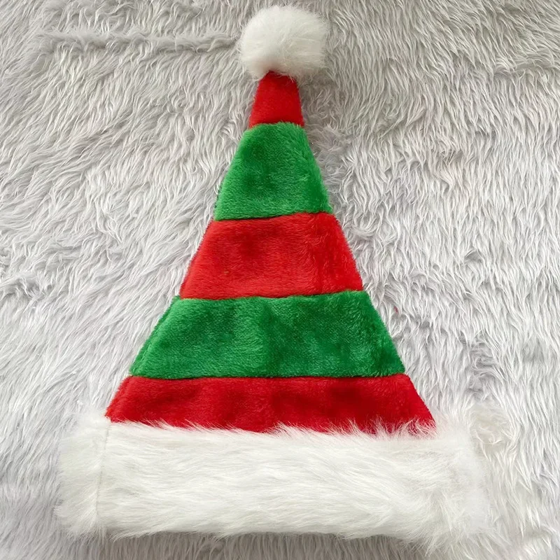 Sombrero de elfo de Navidad con campanas para hombre y mujer, pantalones de elfo Unisex, sombrero de Papá Noel para Navidad, suéter feo