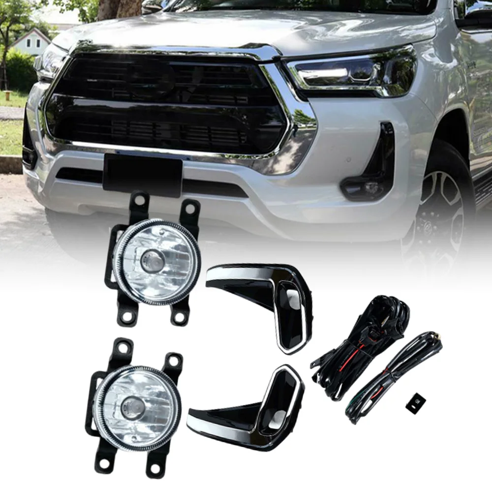 

1 Pair of Fog Light Kit with Wiring Harness Accessories for Toyota Hilux Pickup Ute 2020–2021