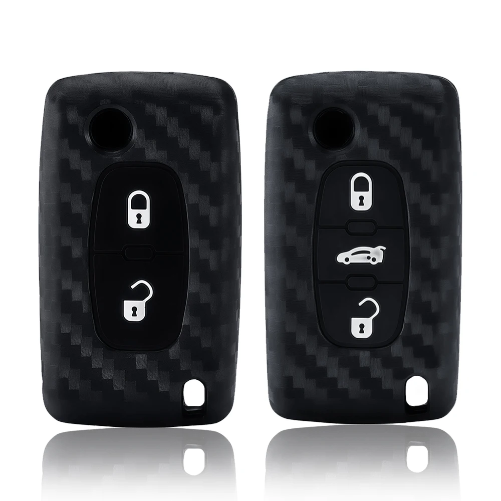 2 3 Button Key Case Cover for Citroen C-Crosser C3 C4 Picasso Berlingo Case for Peugeot Partner Tepee 207 307 308 407 Keychain