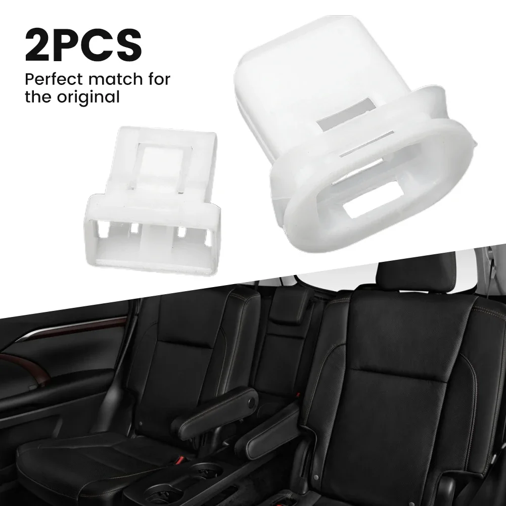 2Pcs Car Rear Seat  Cushion Clip Seat Buckle Fixing Card 244377892 72693-12080 White Nylon For Toyota For Lexus High Quality