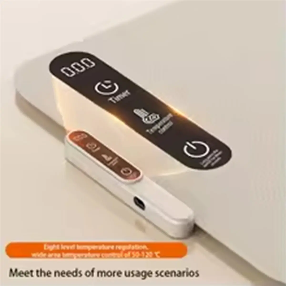 [Vend for]Food Warmer Pad Foldable Silicone Heating Pad Portable Meal Cart Insulation Pad 8-Level Temperature Adjustment EU Plug