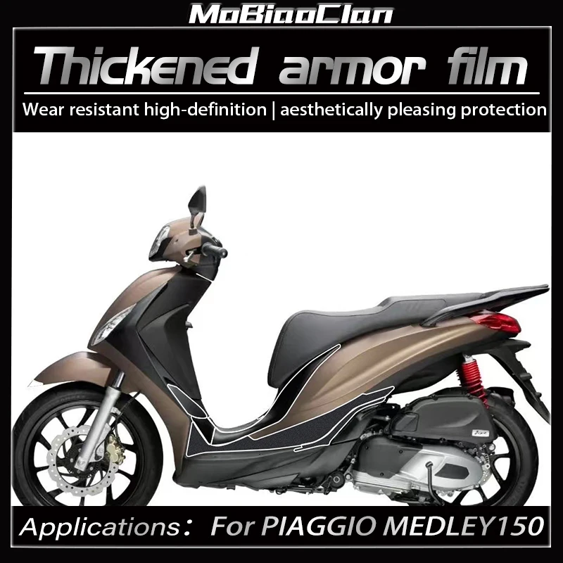 

For Piaggio MEDLEY150 Motorcycle Thickened Armor Stickers Anti-wear Waterproof Modification Accessories