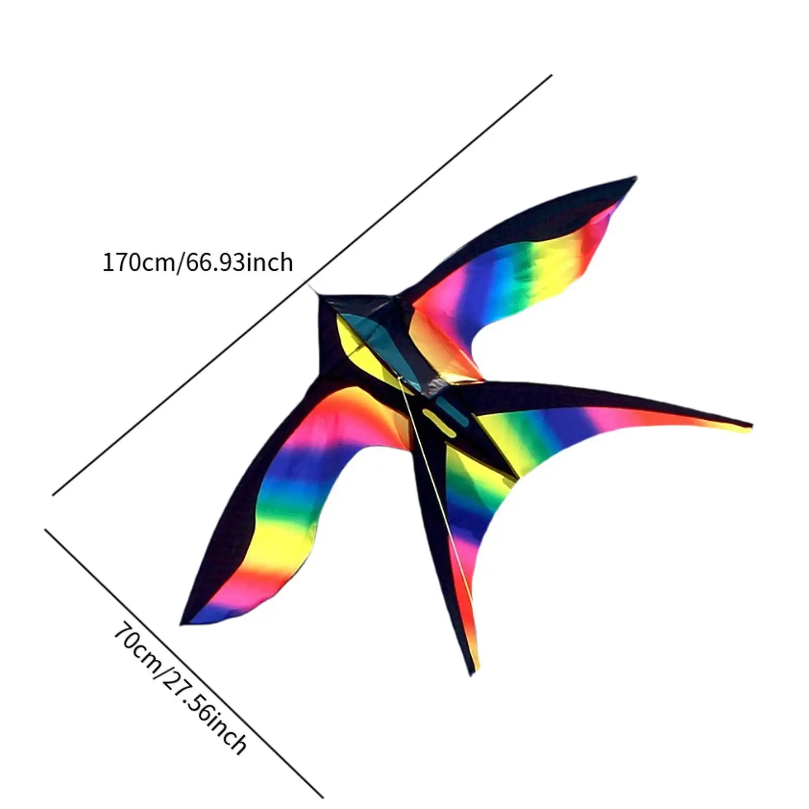 Kite Kiting professionnel coloré pour voyage dans l'arrière-cour (chaîne non incluse)