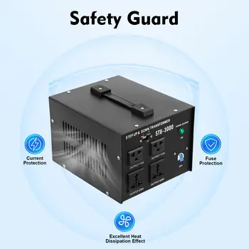 3000W výkonový transformátor napětí 110V na 220V / 220V na 110V AC zvyšující a snižující transformátor pro domácí spotřebiče 10 nejlepší prodej Transformátor 110 V na 220 V 2000 W - №5