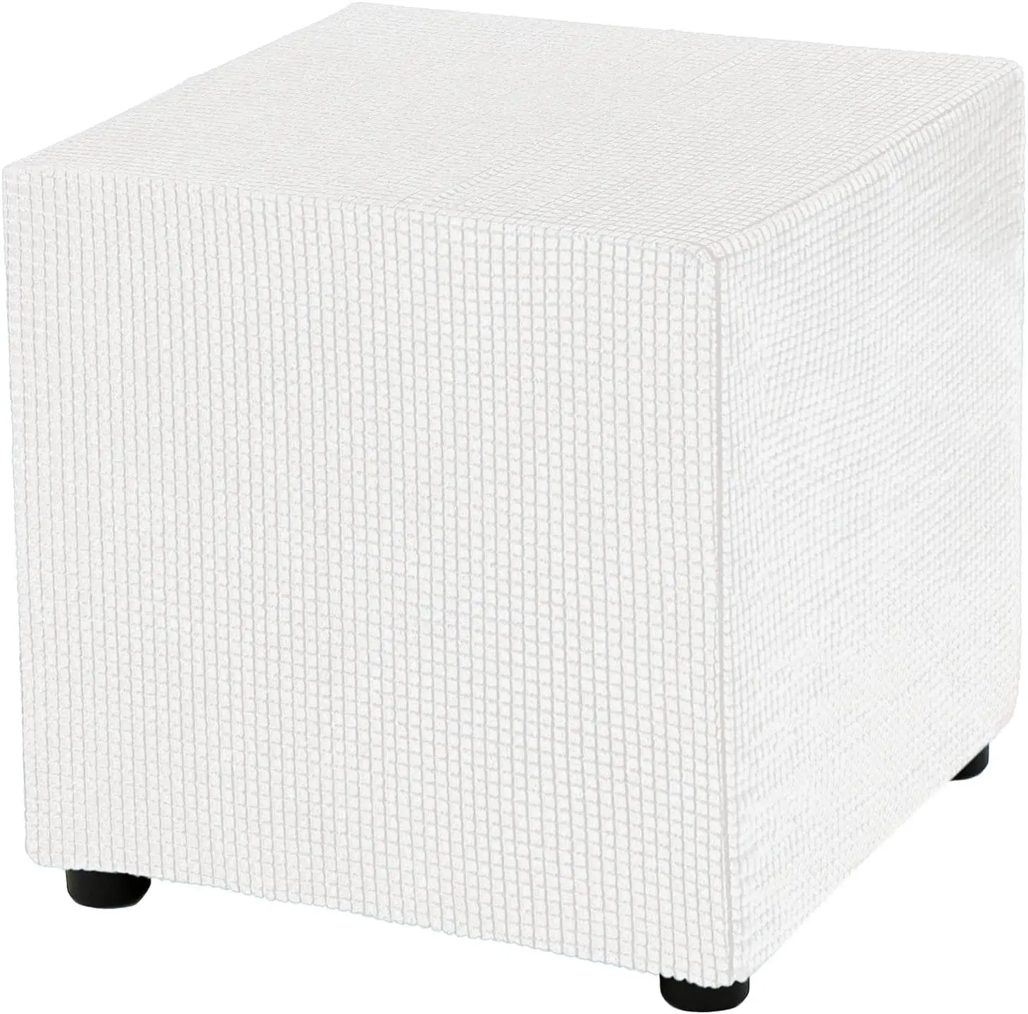 

Square Ottoman Cover 18X18X18Inch Stretch Polyester Washable Ottoman Slipcovers Elastic Foot Stool Foot Rest Protector For