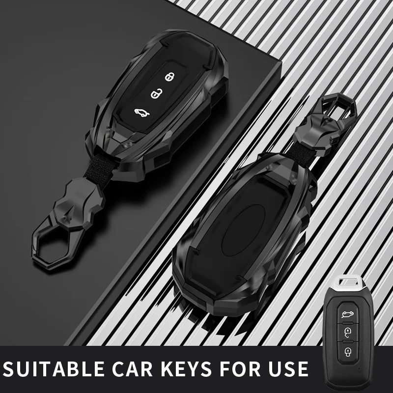 يصلح ل Jmc فورد مفتاح غطاء السيارة سلسلة حلقية إقليم 2019 2020 2022 2023 2024 جراند أفينيو 3 أزرار الزنك #4