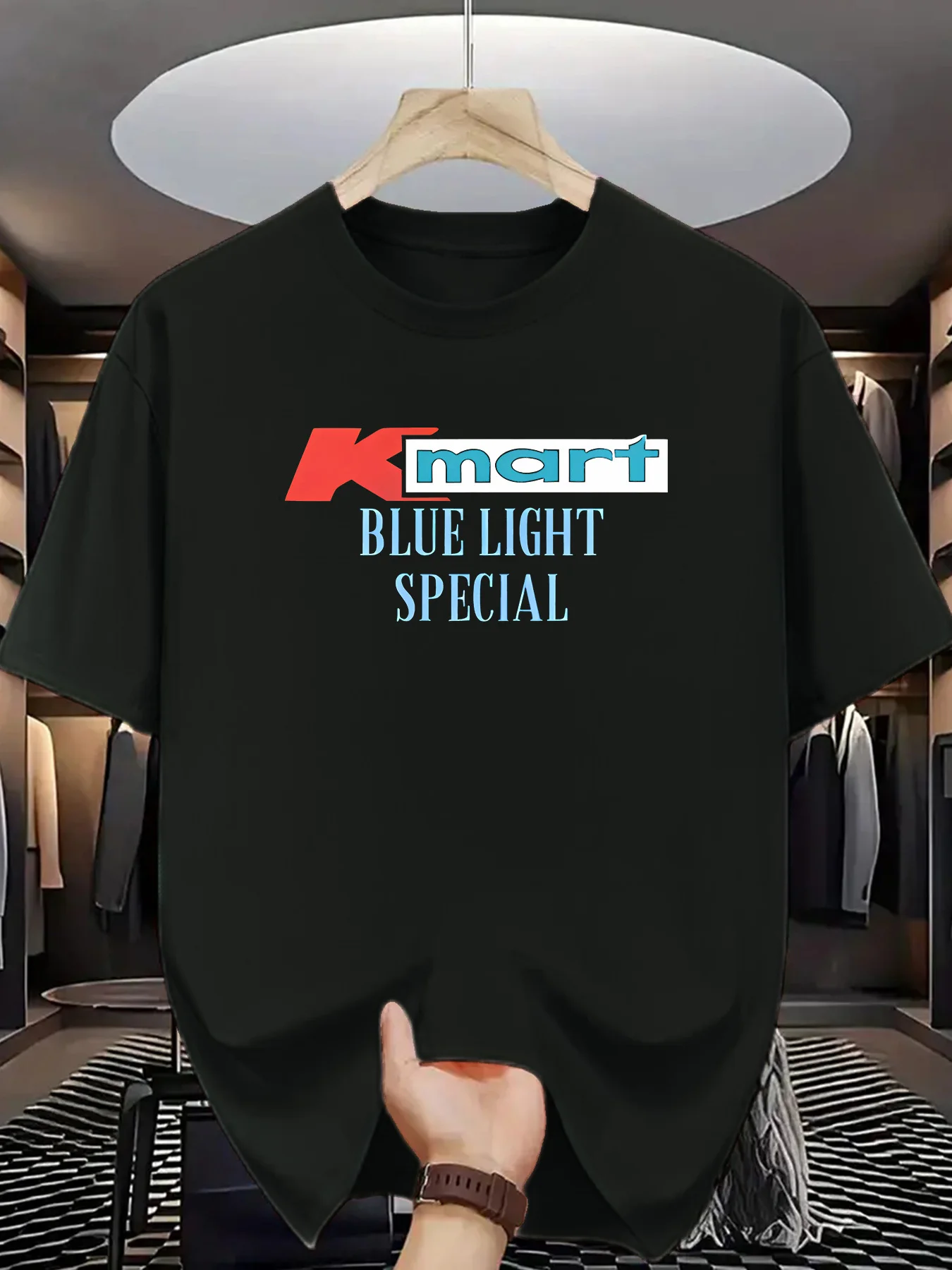 Kmart Iconic Print T-Shirt - Retro Tv Show Merchandise, Casual Round Neck Summer Tee Suitable for Shopping Outfits