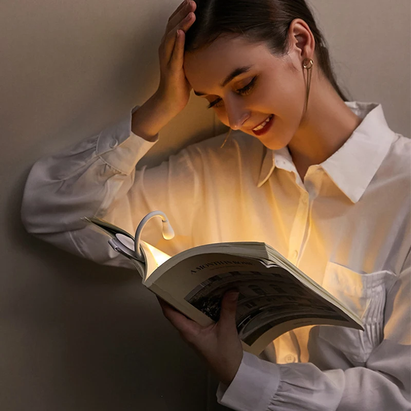 Mini Lampe LED Pliable à Intensité Réglable, Rechargeable à 360 °, pour Lecture, Protection des Yeux, 3 Documents, Nouveauté