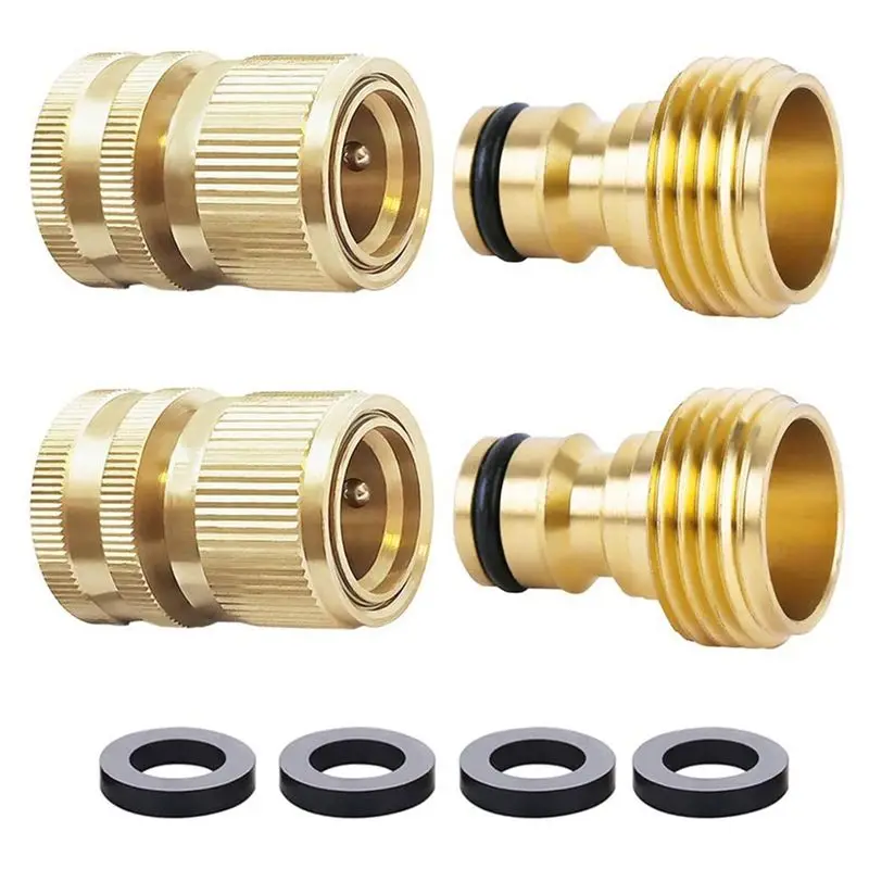 ABMS-Hose Quick Connector Water Hose Qucik Connect Garden Hose Connectors Brass Hose Connectors Water Quick Connect Fittings