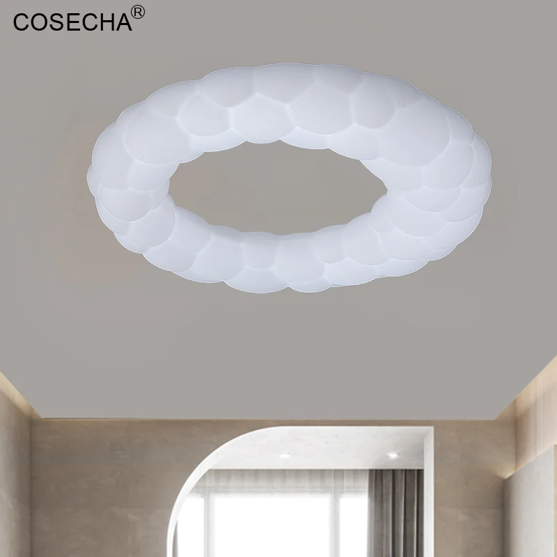 

Modern White Led Ceiling Light Bedroom Remote Control Dimmable Ceiling Lamp In Living Room Hallway Entryway Contemporary Foyer