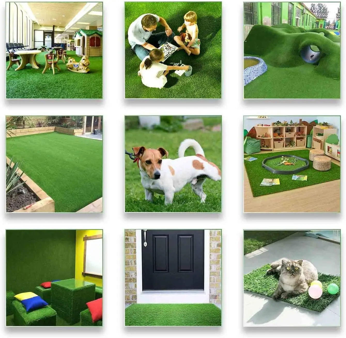 Artificial Grass Turf , Realistic Indoor Outdoor Garden Lawn Landscape Patio Synthetic Turf Mat