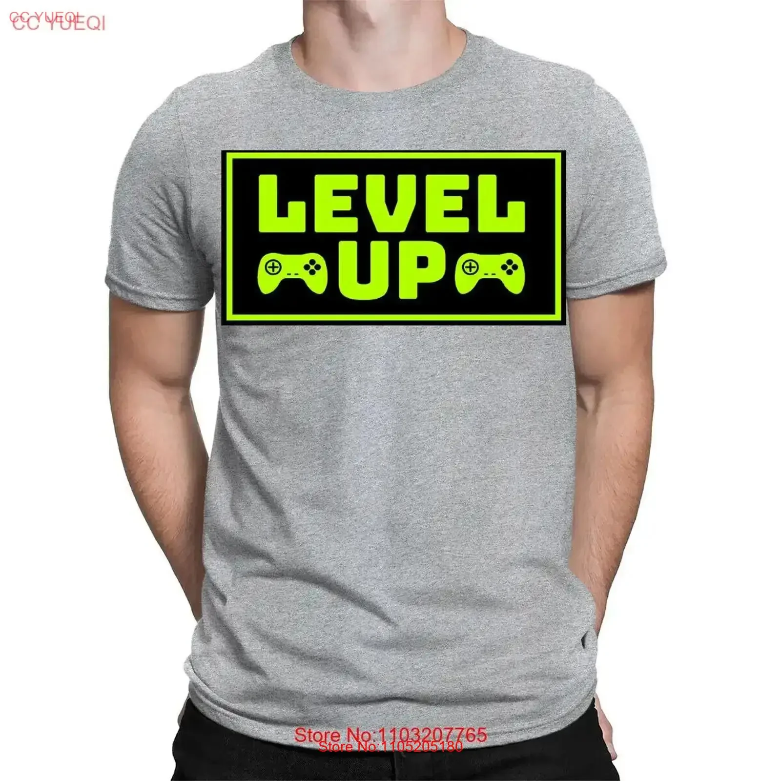 Level Up Gaming Video Gamers Game Lovers T Shirt Top TA 89 vintage Washed homme streetwear graphic Slightly Stretched