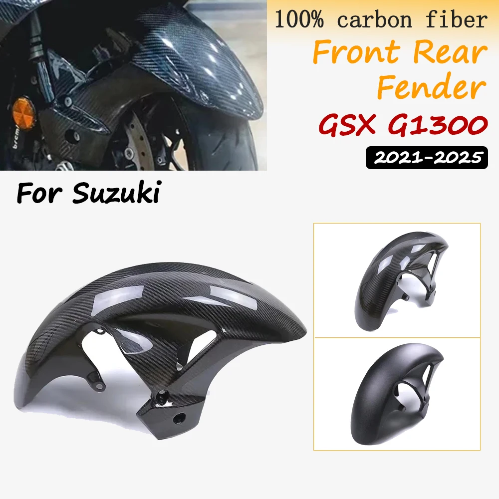 

Front Fender Mudguard Guard For Suzuki GSXR1300 GSX-R1300 2021-2025 Full Carbon Fiber 100% Twill & Plain Front Rear Fender