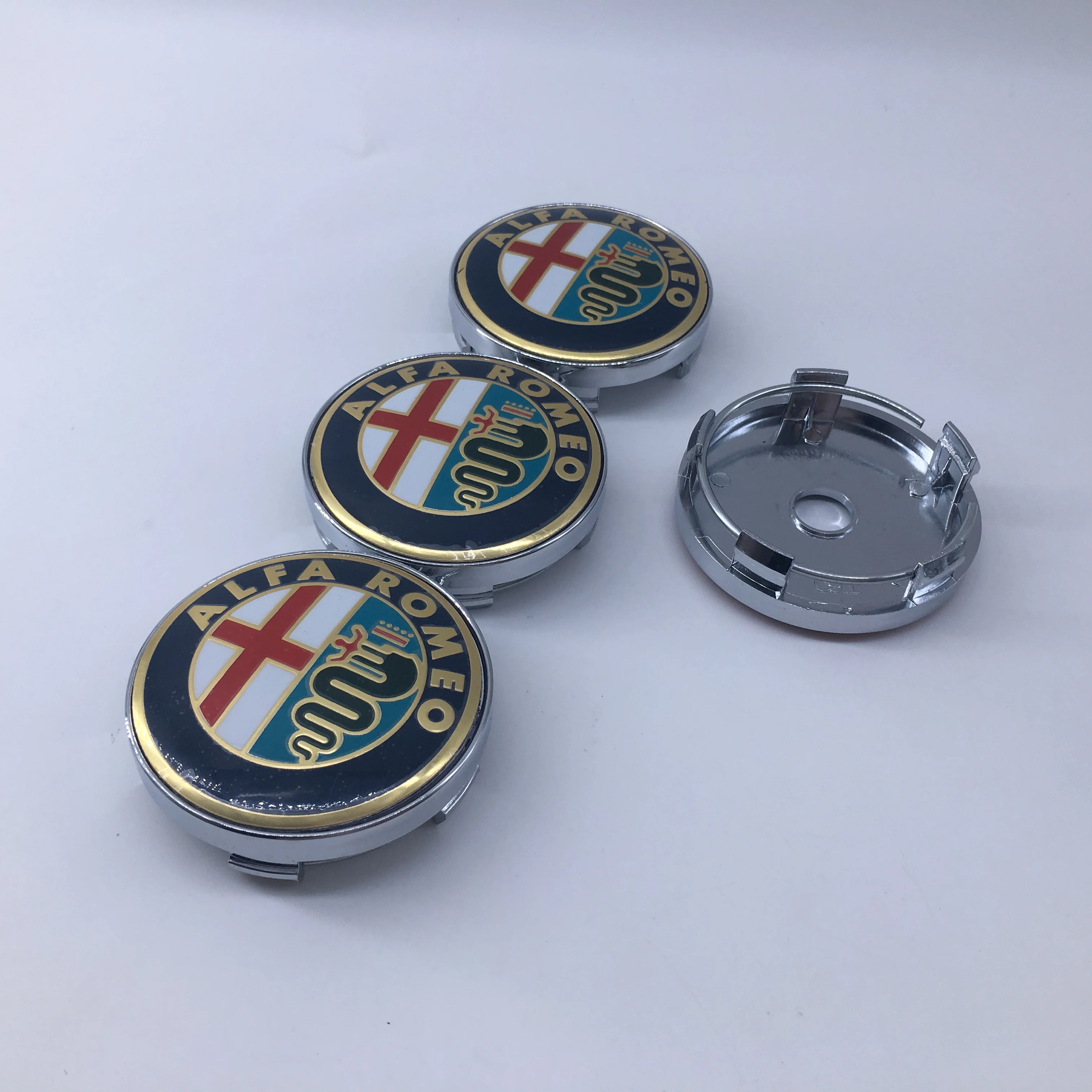 4PCS 60mm Metal Emblem Auto Hub caps Decoration Styling Auto Accessories ForAlfa Romeo 159 156 Stelvio 147 166 Sportiva GT Mito