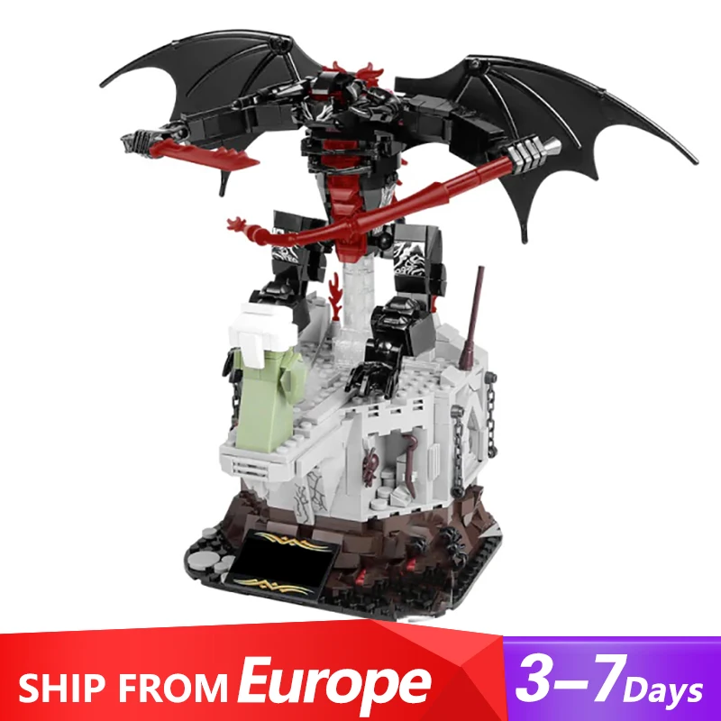 

988 шт. MOC Lordes Ring Building Blocks Gandalf vs. Flame Demon Scene Model Кирпич DIY Сборка игрушек для детей и взрослых Рождественский подарок