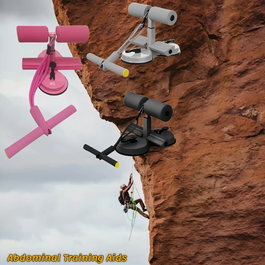 Correa nórdica para rizos de isquiotibiales con 2 ventosas fuertes, soporte ajustable para pies, dispositivo auxiliar maestro ABS, ayudas portátiles para sentarse