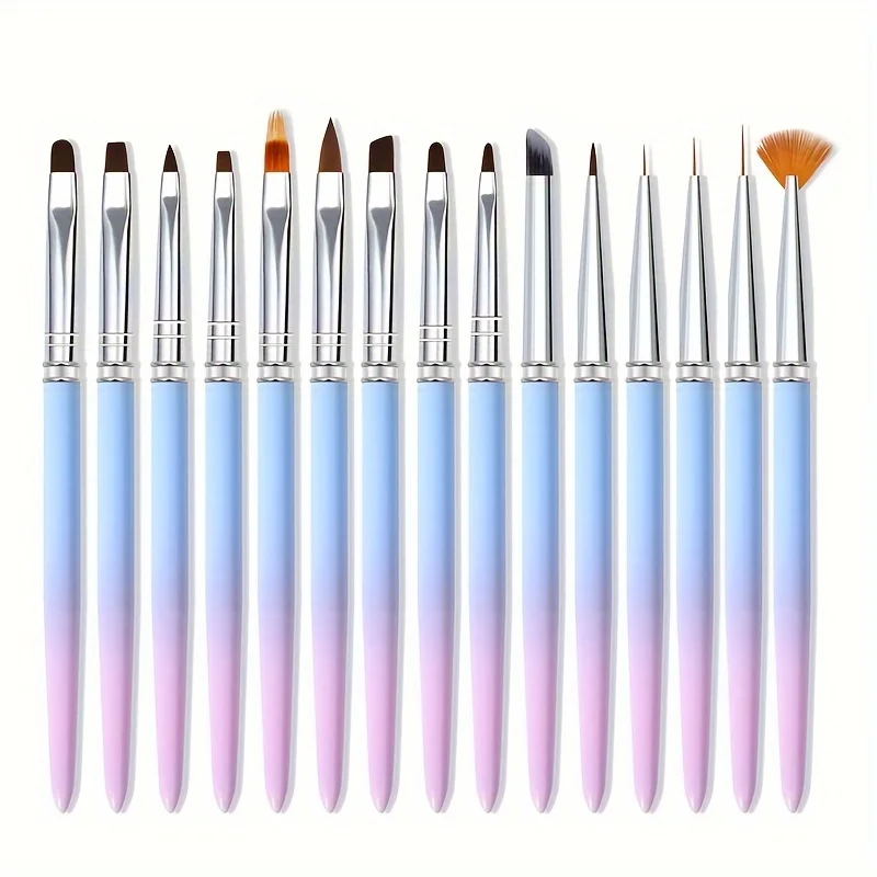 Imagen 4: Juego de pinceles para decoración de uñas, herramientas de diseño para decoración de uñas, pincel de gel para uñas 3D, bolígrafo de dibujo de uñas acrílico profesional