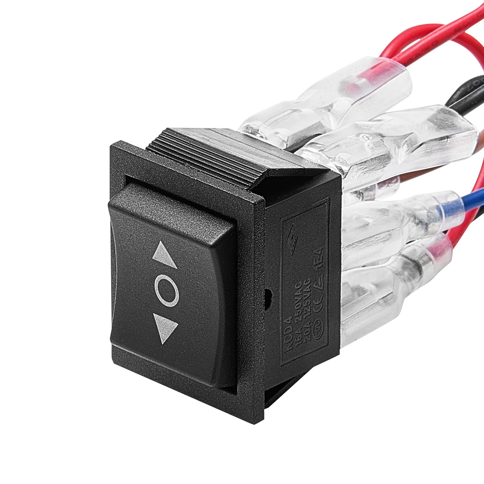 VEVOR Switch 6 Pin Momentary DPDT Rocker Switch(ON)-Off-(ON) Polarity Reversing Switch for Auto Car Boat Household Appliances