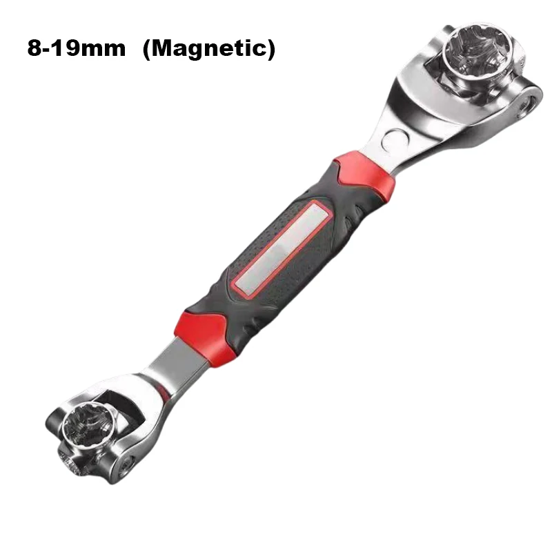 Imagem -06 - Chave Universal Multi-ferramenta 52 em a 19 mm Soquete de Trabalho Parafusos Ranhuras Rotação das Mangas Ferramentas Manuais 360 ° Chave Tigre 1pc