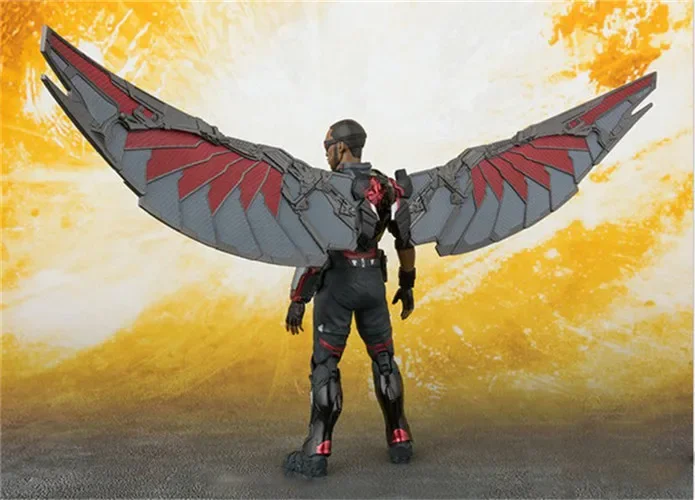 Wunder Rächer Kapitän Amerika Figur Sam Wilson Action figuren Falke Statue bewegliche Gelenke sammeln Ornament Modell Dekor Geschenk