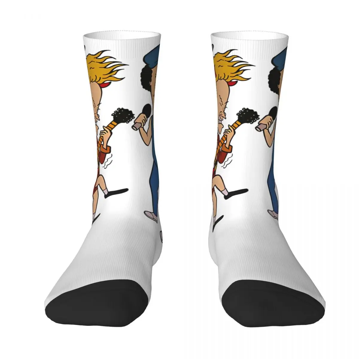 Women Men Socks Beavis And Butt-Head cartoon Stockings Autumn Vintage Quality Socks Pattern Cycling Anti-Slip Socks