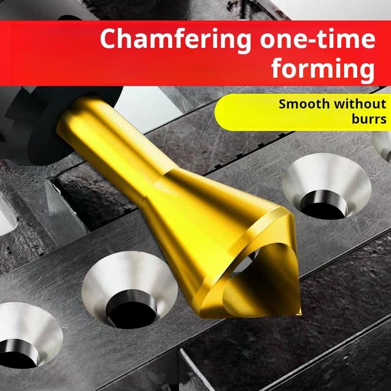 Punta da trapano svasatore in cobalto in acciaio M35 per sbavatura punte da trapano per smussatura con gambo rotondo